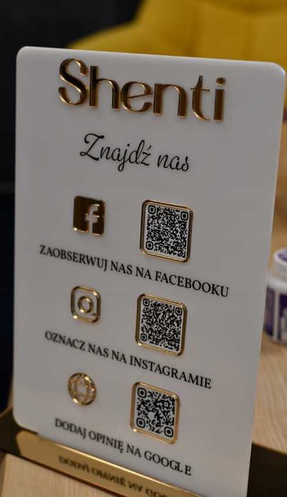 Stojak stand tabliczka wizytówka