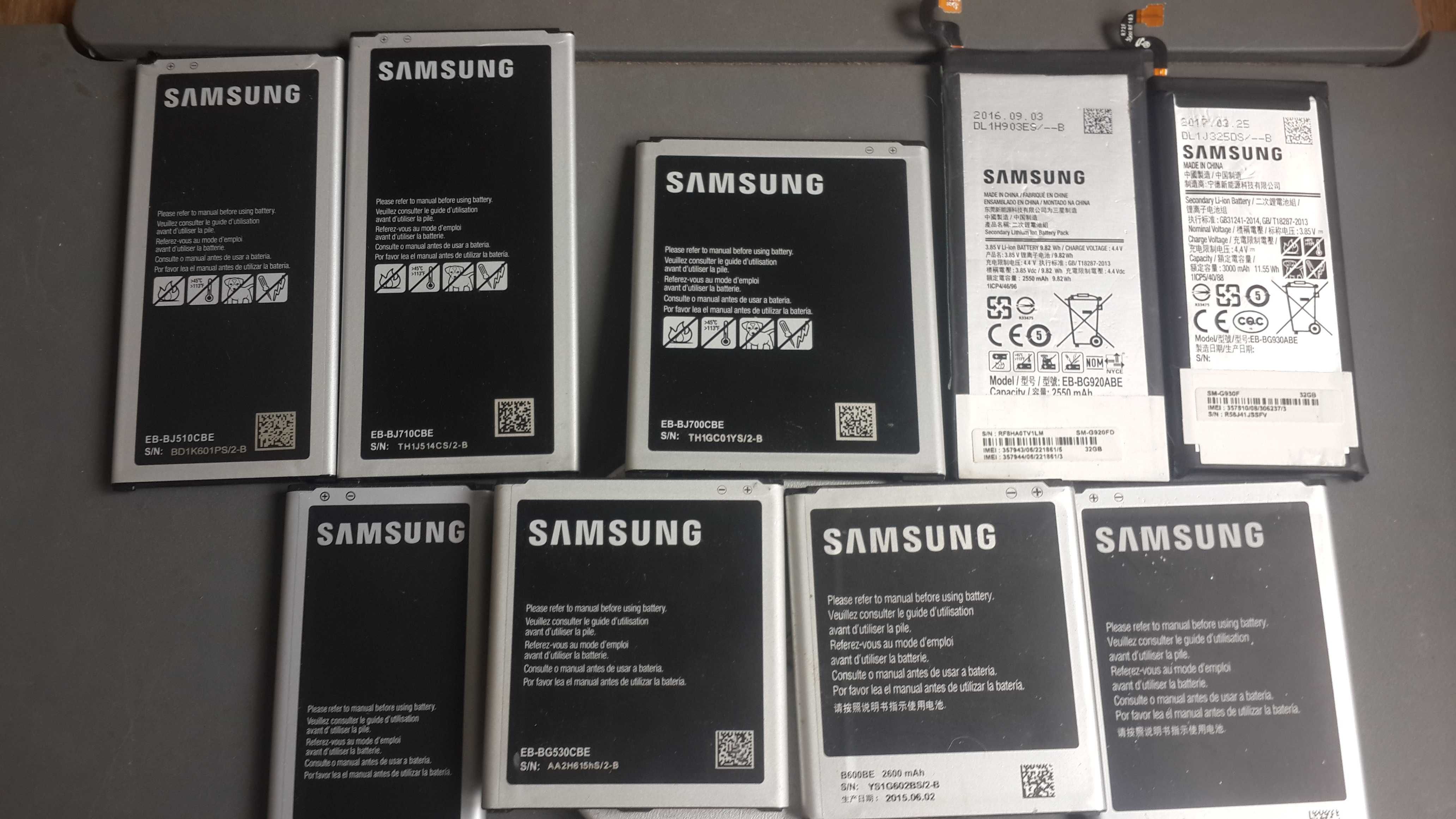 Оригинальные аккумуляторы Samsung на серии J,S,A,M