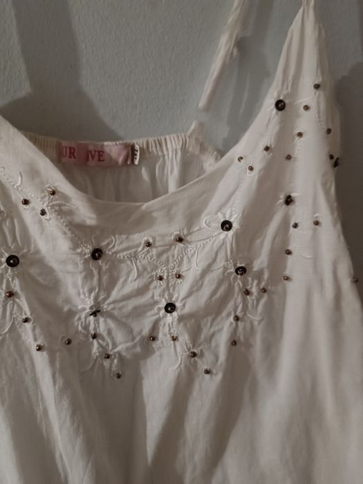 Top branco alças ajustáveis