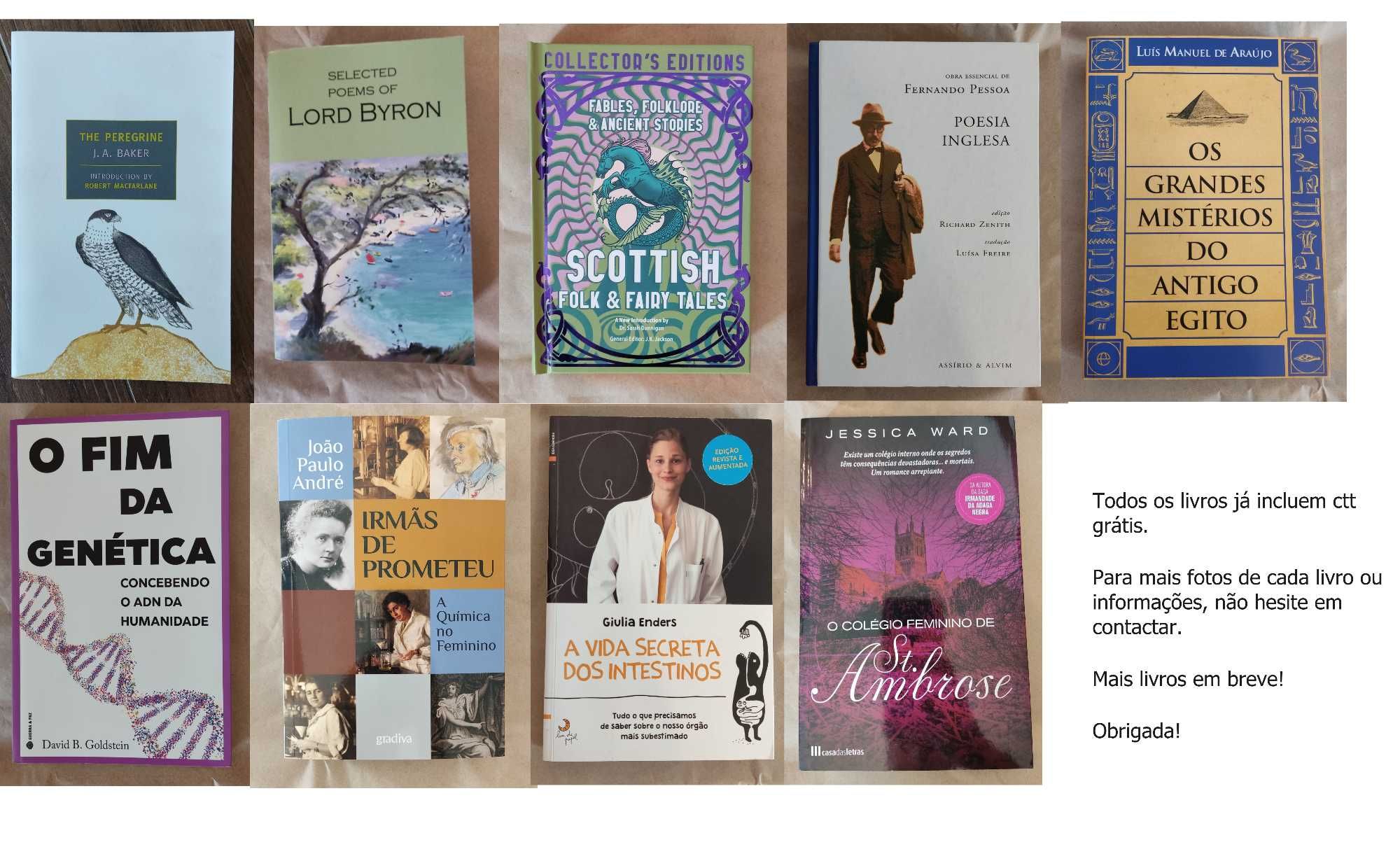 lote livros ficção ciência Pessoa, Ransom Riggs, Kipling, Herman Hesse