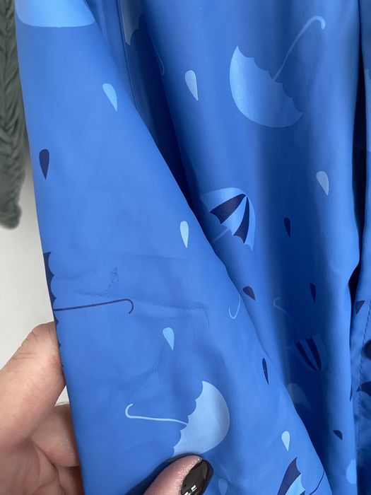 Kurtka jak lindex 134/140 na polarze niebieska nordbjørn w parasolki