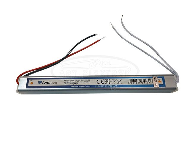 Zasilacz LED LDT 25W LL4323 - 12V, wąska obudowa, wysoka sprawność