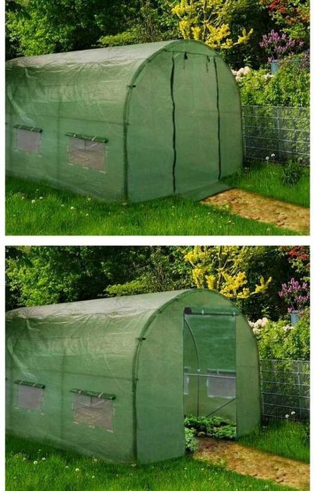 TUNEL Ogrodowy FOLIOWY Szklarnia 3x2x2m Foliak 6m2 ZIELONY