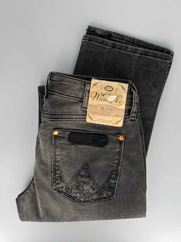Wrangler MAE W26 L34 Damskie Jeansy Czarne Straight