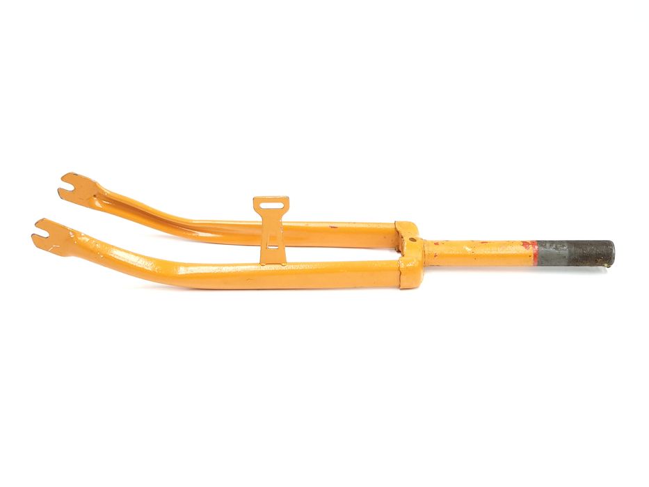 NOWY Widelec Romet Alka 24 cale żółte morelowe widełki