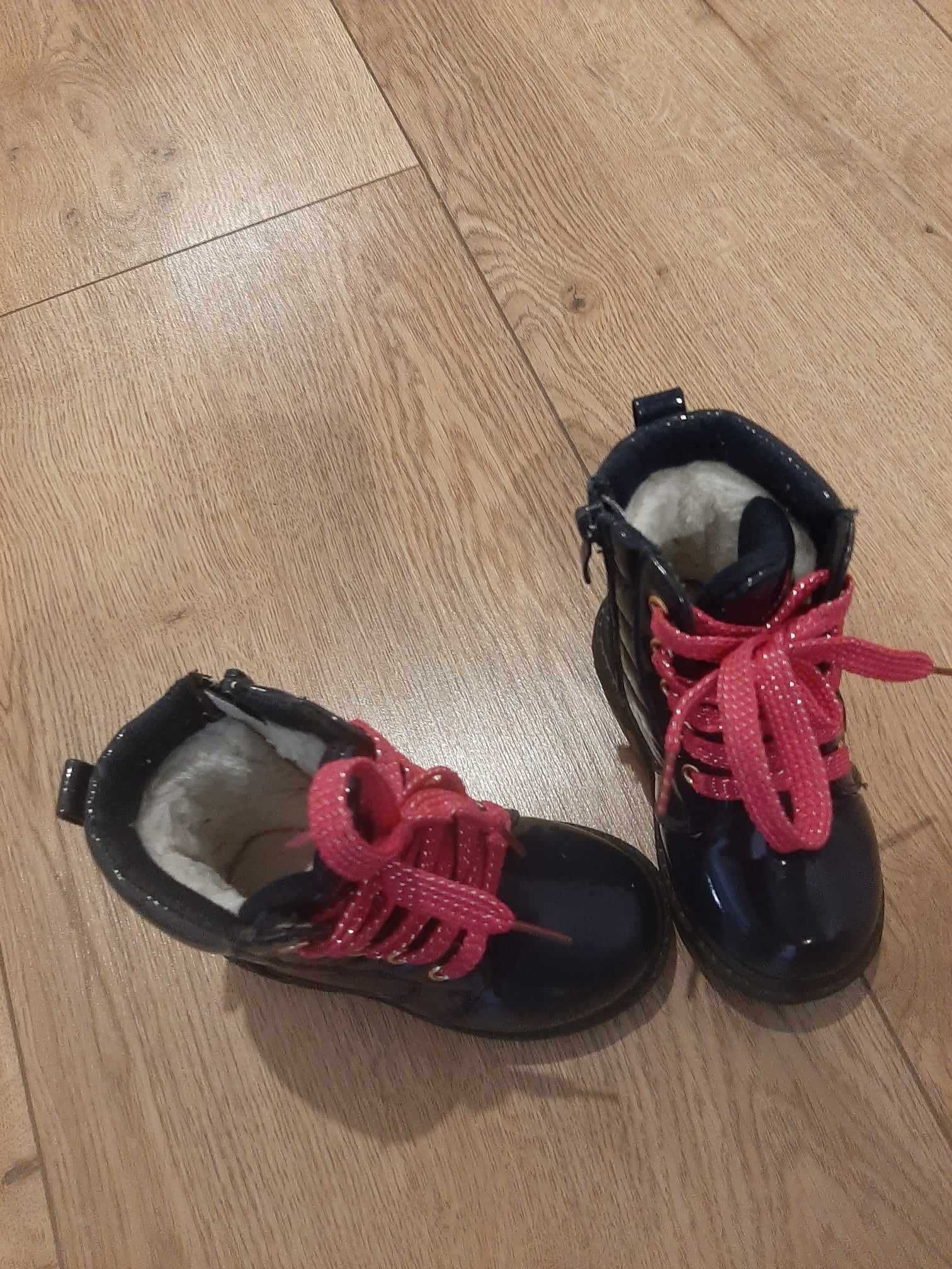 Buty dziecięce dla dziewczynki, ocieplane rozmiar 23