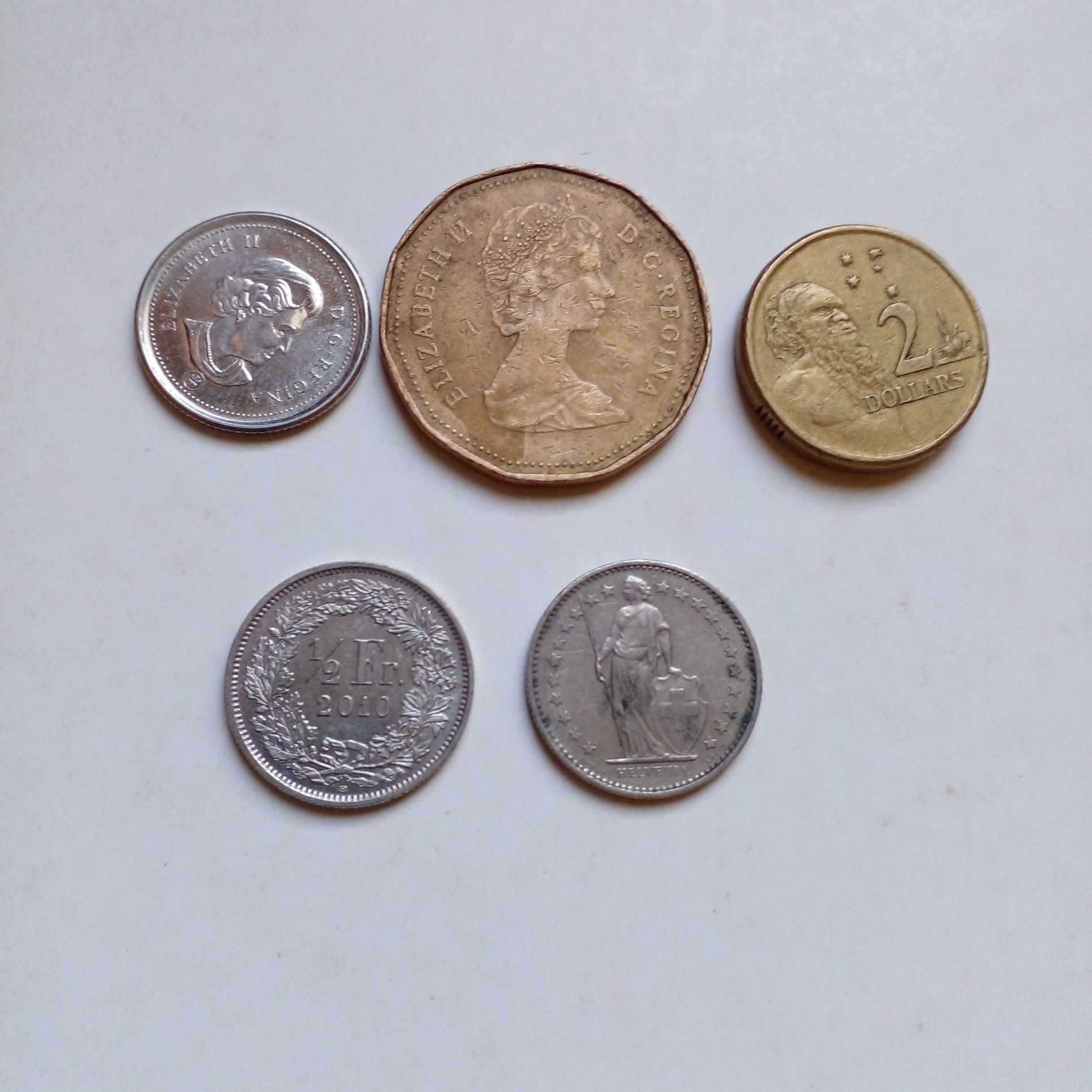 Монеты Сша,Англия,Евро,Канада.Австралия