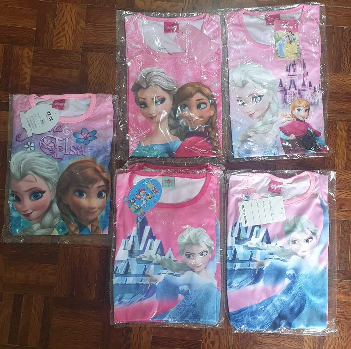 Vestido azul, rosa ou lilás Frozen 3-4A - NOVO