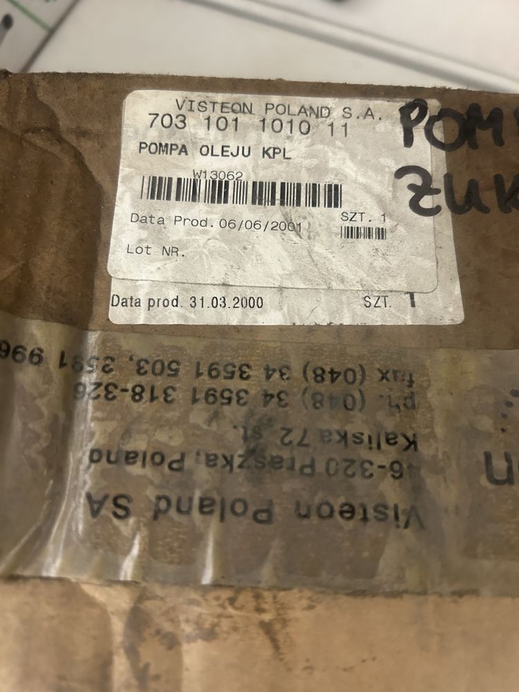 Żuk nysa warszawa pompa oleju nowa fabryczna