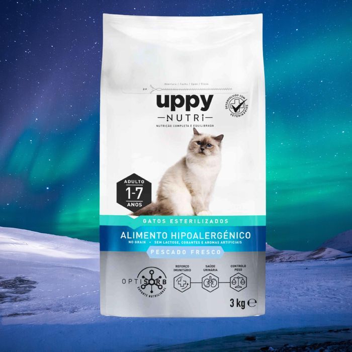 Uppy Nutri sucha karma dla kota bezzbożowa łosoś 3 kg hipoalergiczna