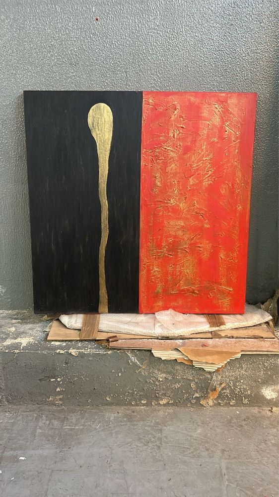 Quadro, acrílico sobre tela. Medidas 1x1m