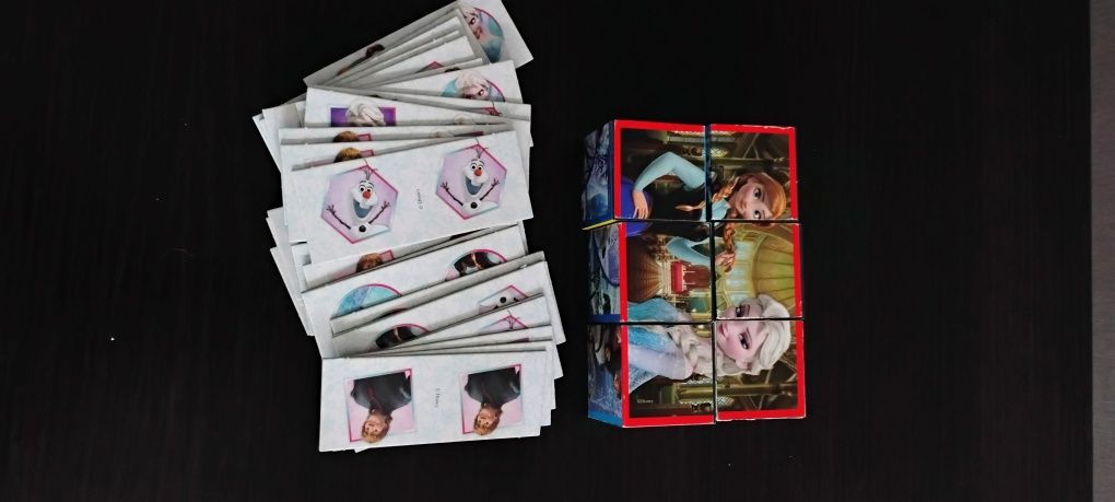 Gra domino i puzzle sześcienne Kraina lodu