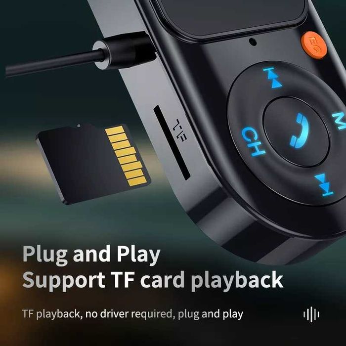 Bluetooth 5.0 FM-передатчик Автомобильный mp3-плеер Handsfree