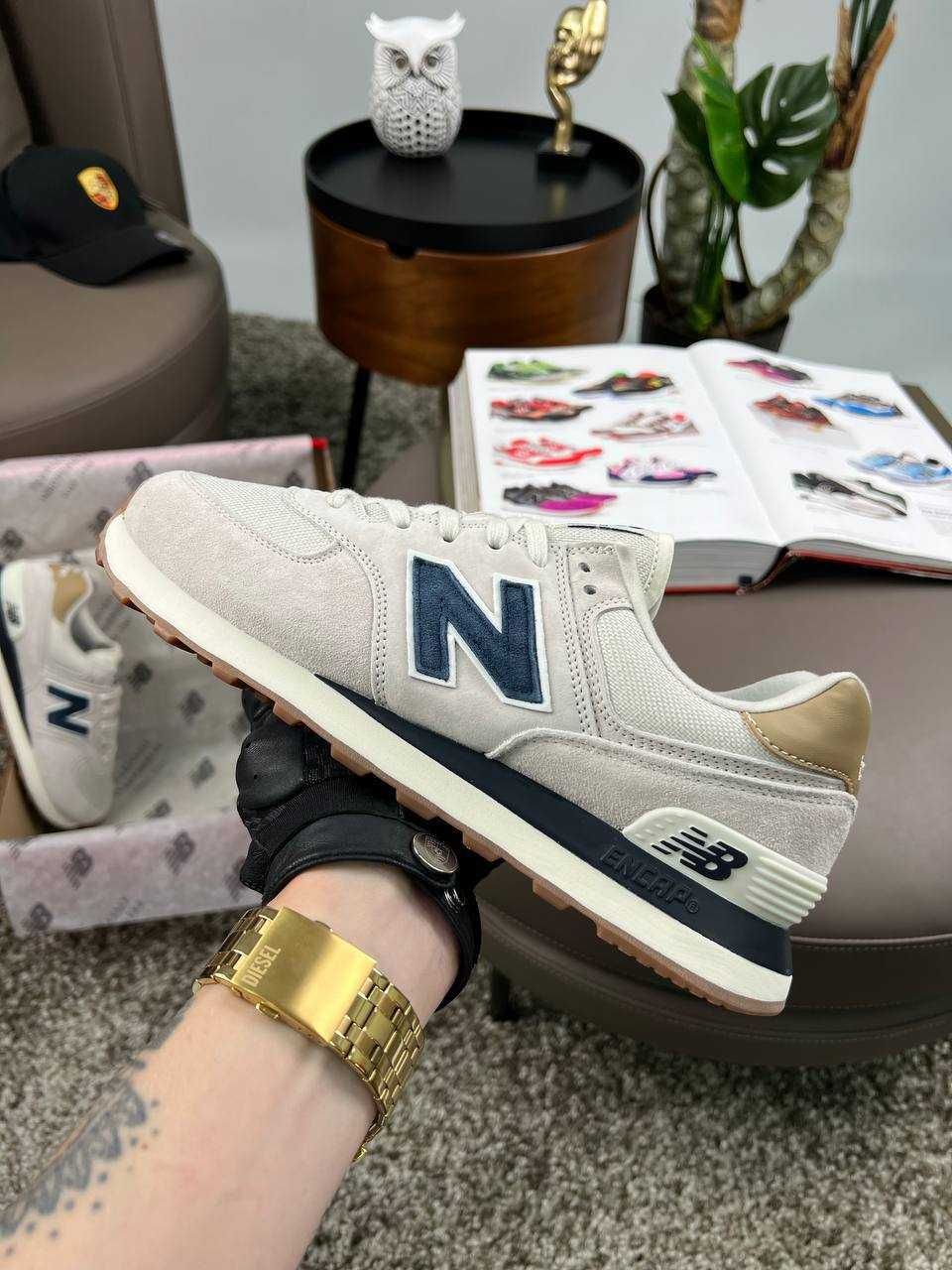 Чоловічі кросівки нью беланс New Balance 574 Light Grey Navy [41-46]