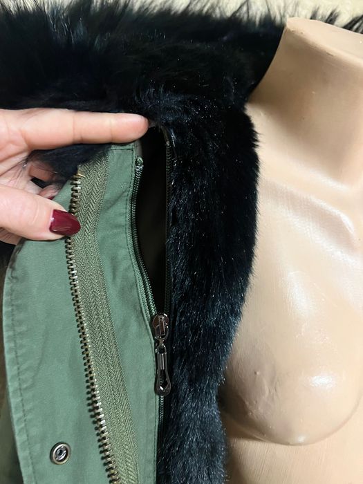 Парка котонова з натуральним хутром