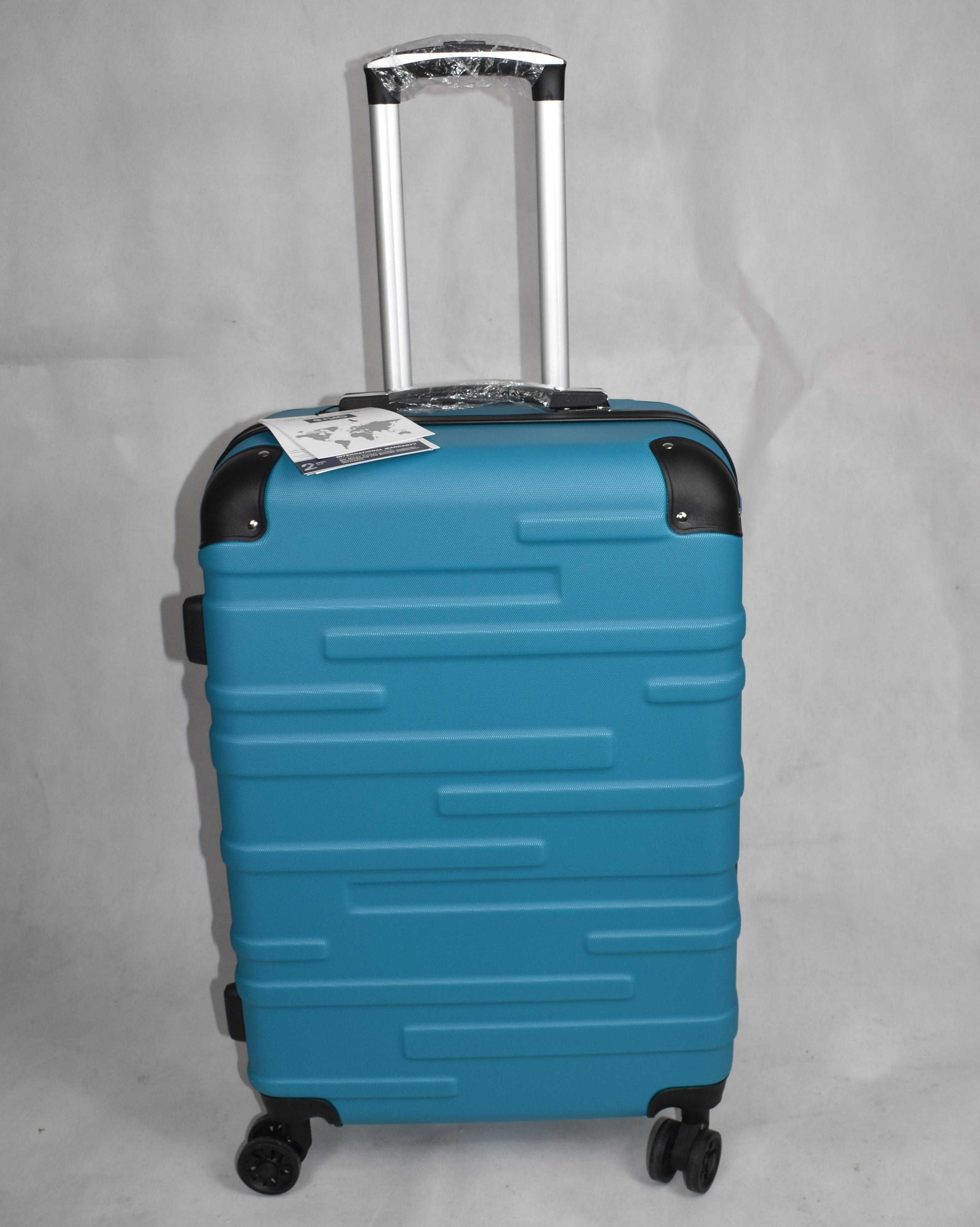 COOLIFE Walizka podróżna z twardą obudową 67x 45x25 cm 60 L turkusowa