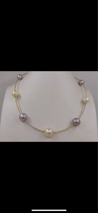 Colar em ouro e perolas - acompanha certificado de autenticidade
