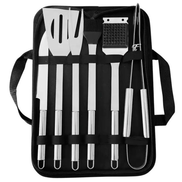 Набір аксесуарів для барбекю, мангала, гриля 6 предметів 40х10х5 см