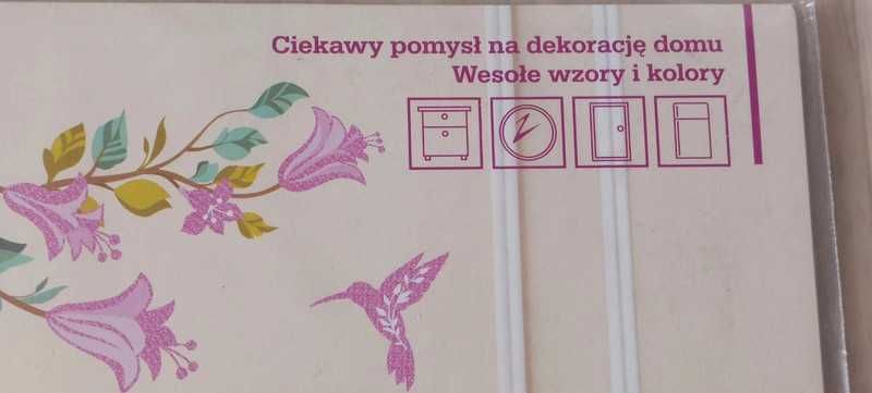 Nowe naklejki dekoratorskie na różne powierzchnie wzór kwiaty