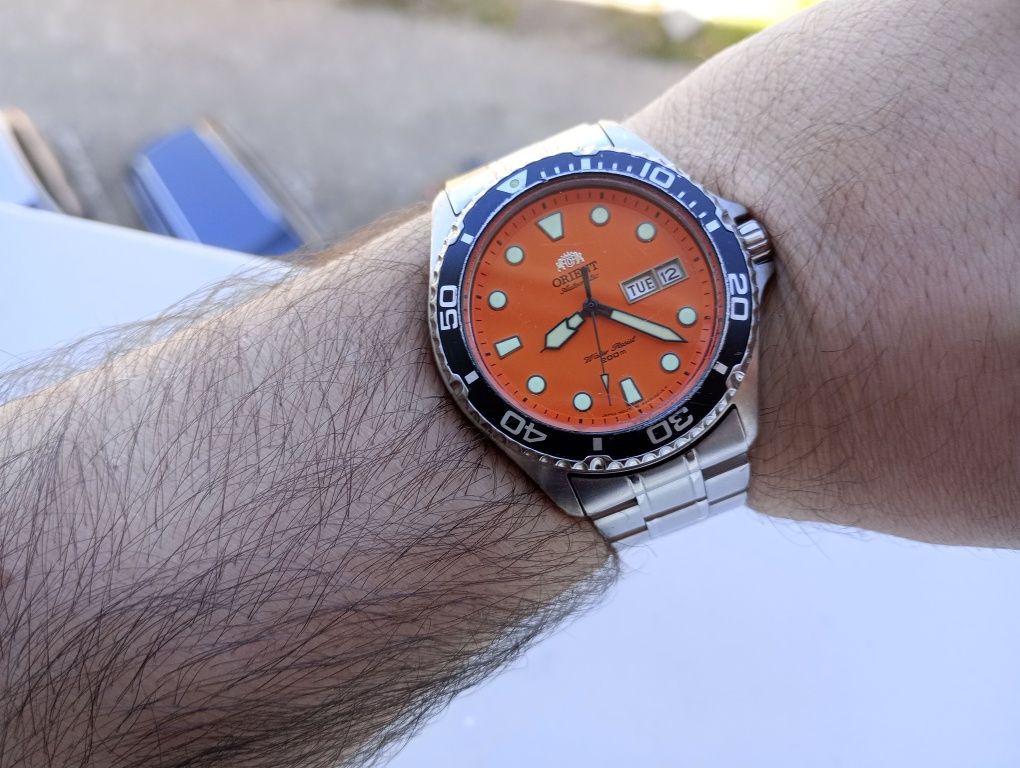 Piękny kolor zegarek orient Ray Diver automat ni casio certina rakieta