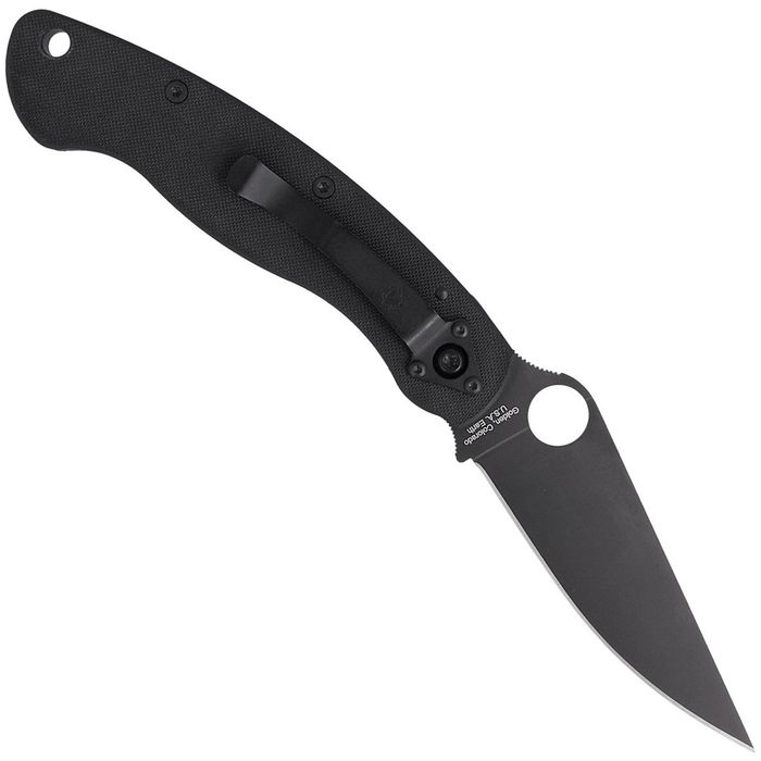 Nóż składany Spyderco Military G-10 Black / Black Blade (C36GPBK)