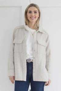 Женский пиджак levate room, удлиненная твидовая рубашка с карманами