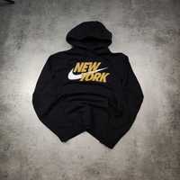 MĘSKA Bluza Klasyczna Duże Logo Bawełna hoodie New York Nike Golden