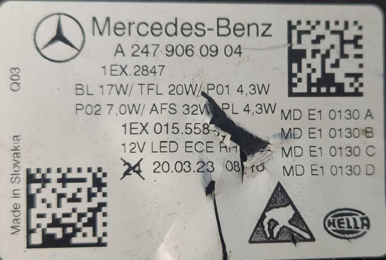 Фара передня  Mercedes B-Class W247 рестайлінг Performance