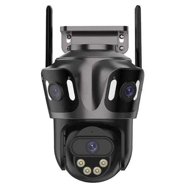 Вулична WiFi IP камера Besder XM85 12Мп 3 об'єктиви iCsee уличная айсі
