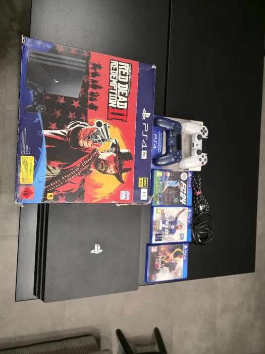 PS4 PRO 7216B 1TB Najlepsza wersja, 2oryg. pady, Gry, Pełne okablowani