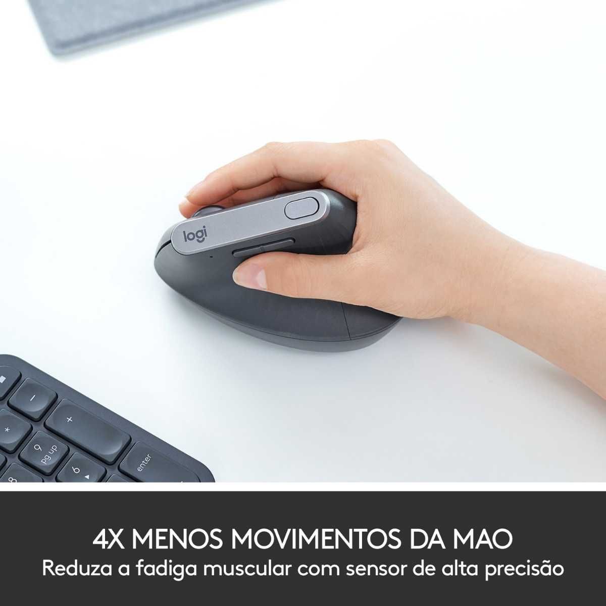 Rato LOGITECH MX Vertical Pro - 4000 dpi - Cinzento XL (NOVO)