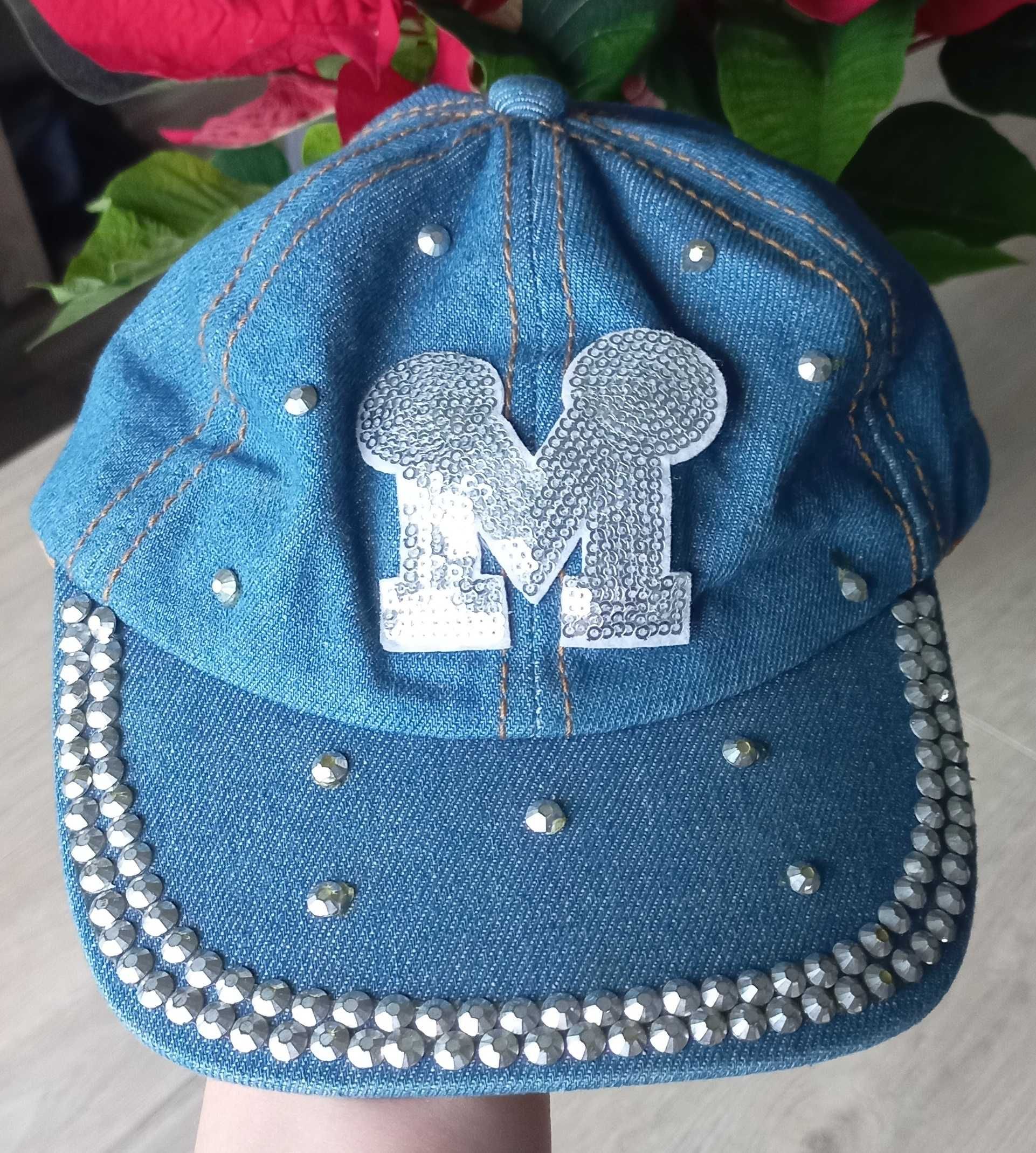 Jeansowa czapka z daszkiem jeansowy kaszkiet Myszka Minnie 128-146