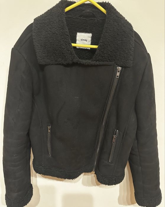 Kurtka ramoneska z kożuszkiem rozmiar 158, jesień, zima