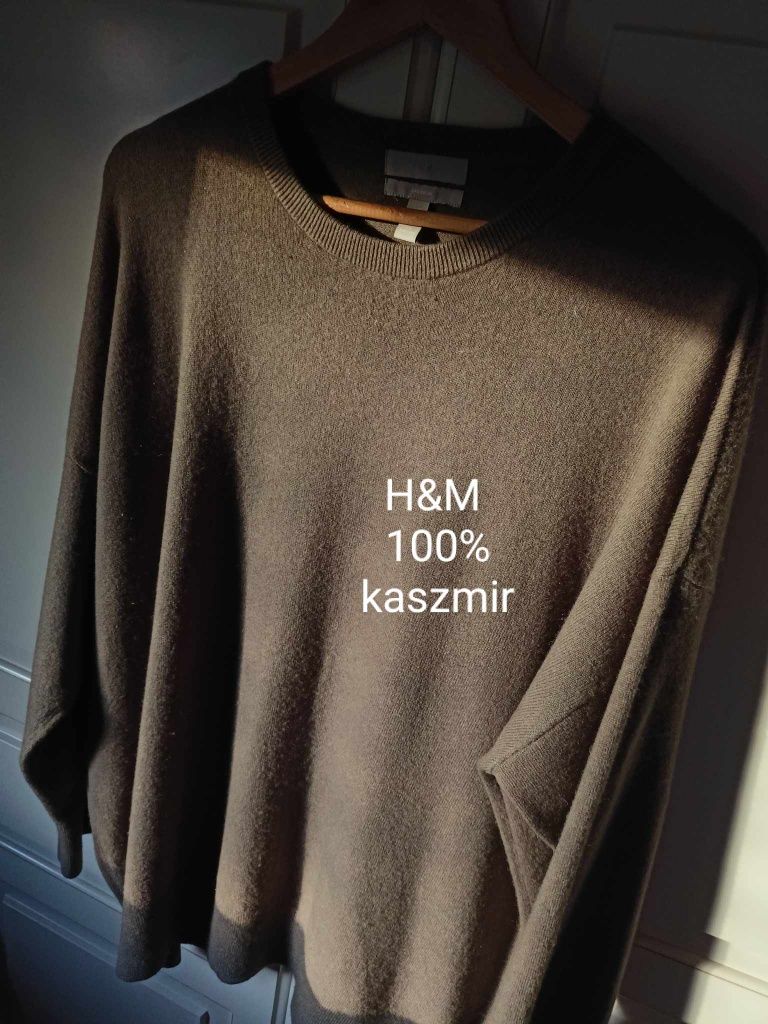 Sweter kaszmir H&M styl oversize