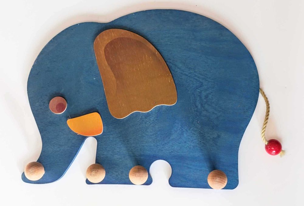 Wieszak Vintage Mertenskunst - słoń lata 70.