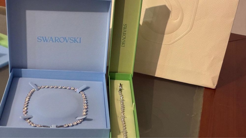 Bracelete e colar Swarovski
