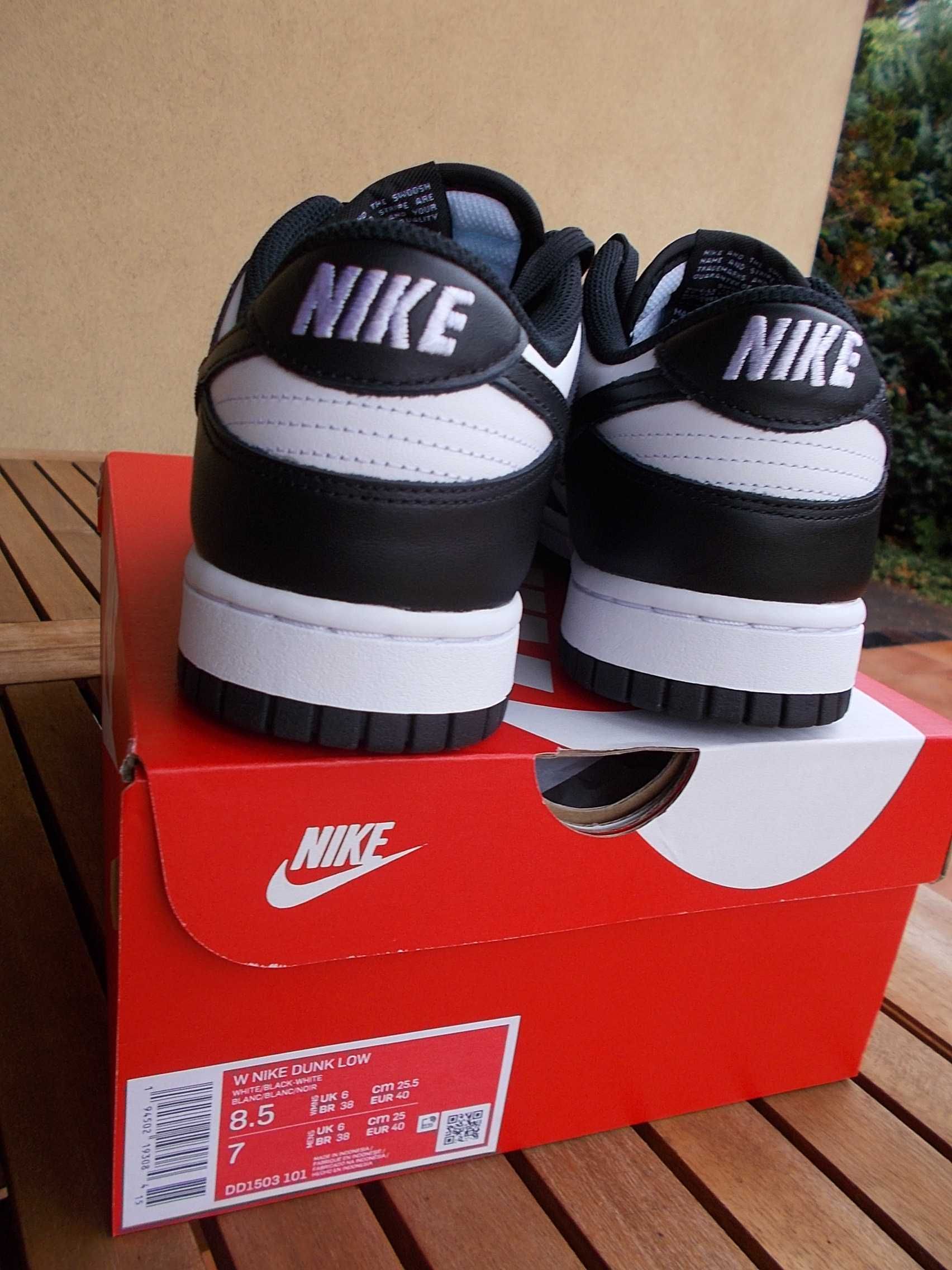 (roz. 40 -25,5 cm) Nike Dunk Low Black White 2021 Jordan 1 Dunk Panda