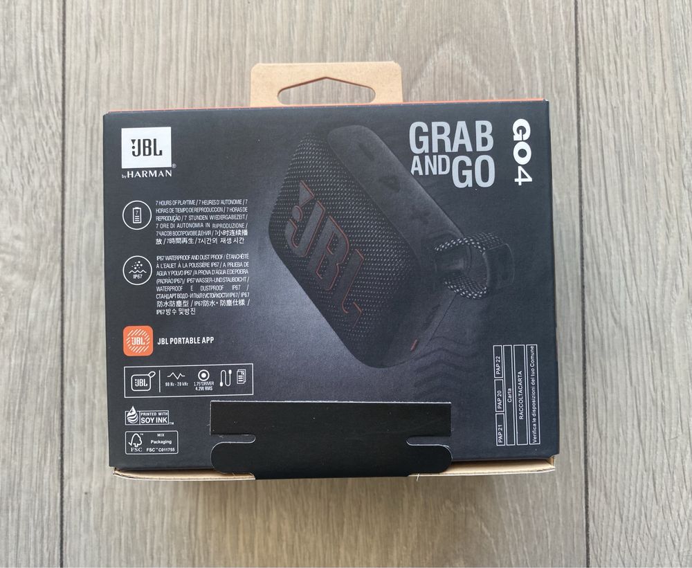 Nowy Głośnik Przenośny Bluetooth JBL Go4 Czarny Okazja