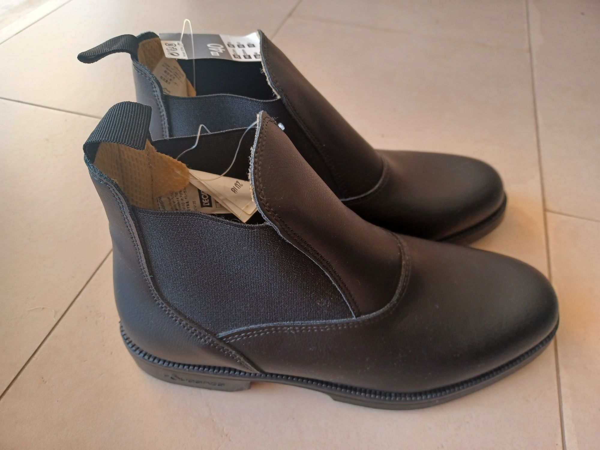 Botas de montar couro Tam 40