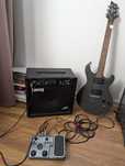 Gitara Cort Zenox ze wzmacniaczem Laney LX35  i multiefekt Zoom G1X