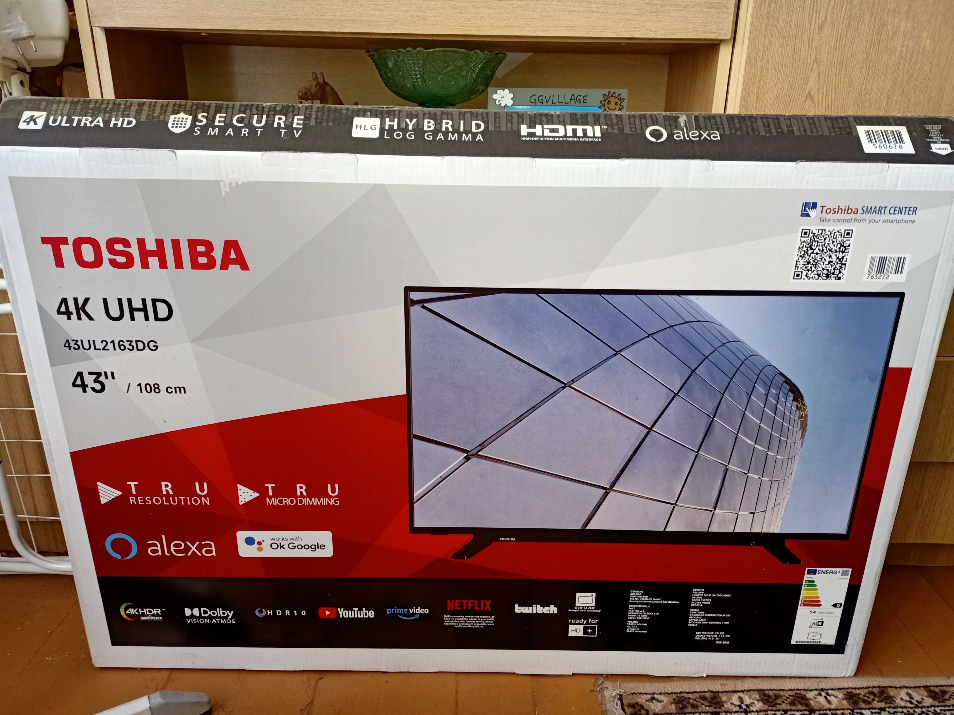 Telewizor Toshiba UHD 4K 43cale używany w bardzo dobrym