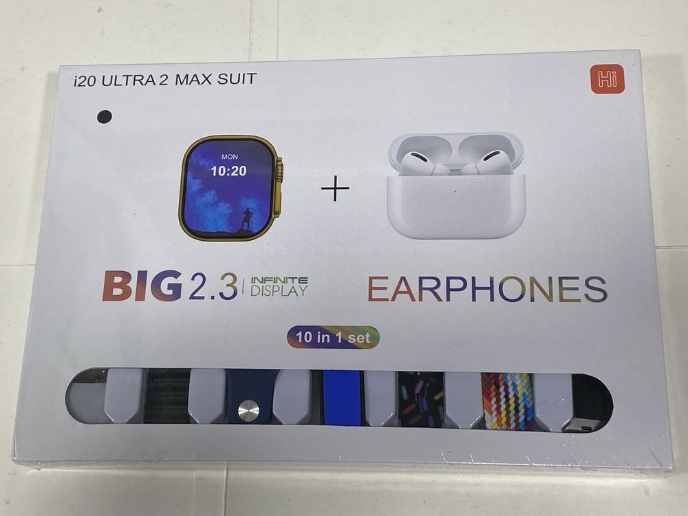 Набор часы I20 Ultra 2 Max Suit+Bluetooth наушники 5RD Generation