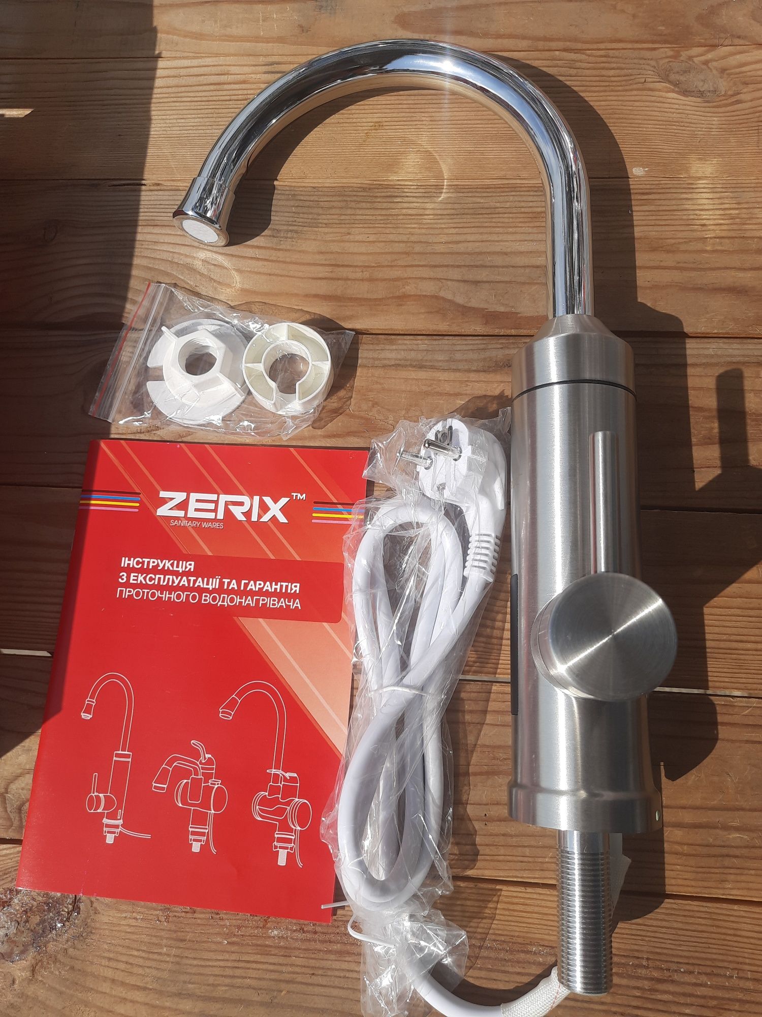 АКЦИЯ!НЕРЖАВЕЙКА!Проточный водонагреватель ZERIX