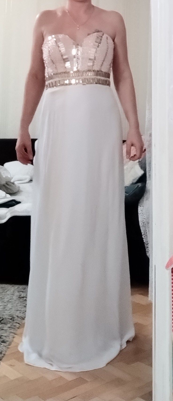 Suknie ślubne biało - zlota