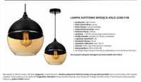 nowa lampa loft czarno-miodowa