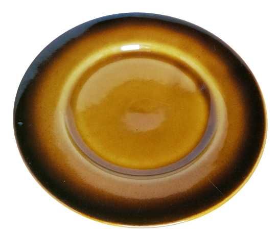 Talerzyk talerz talerzyki deserowe brązowe małe porcelit Tułowice PRL