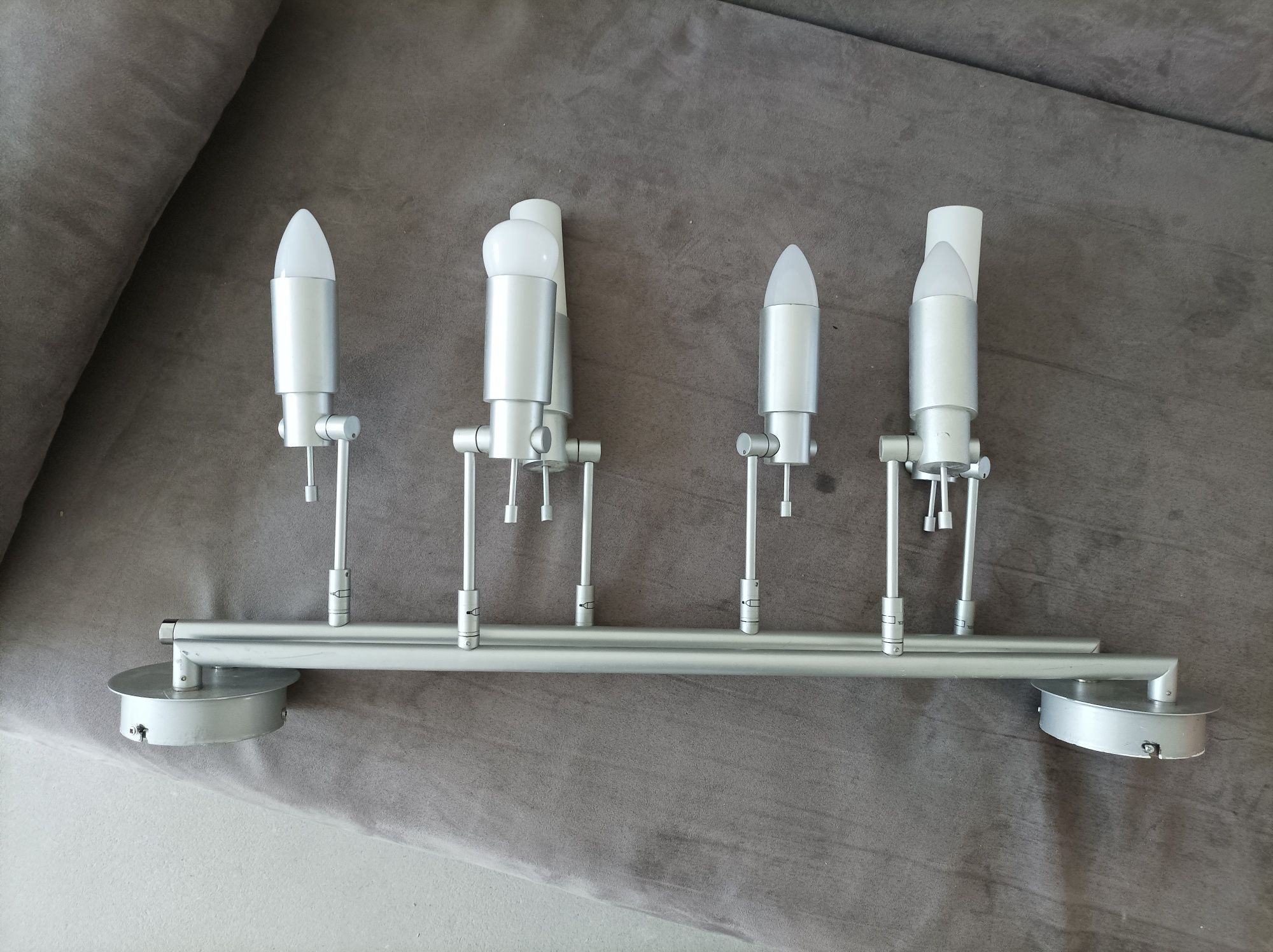 Lampa oświetlenia srebrna 6 pkt świetlnych