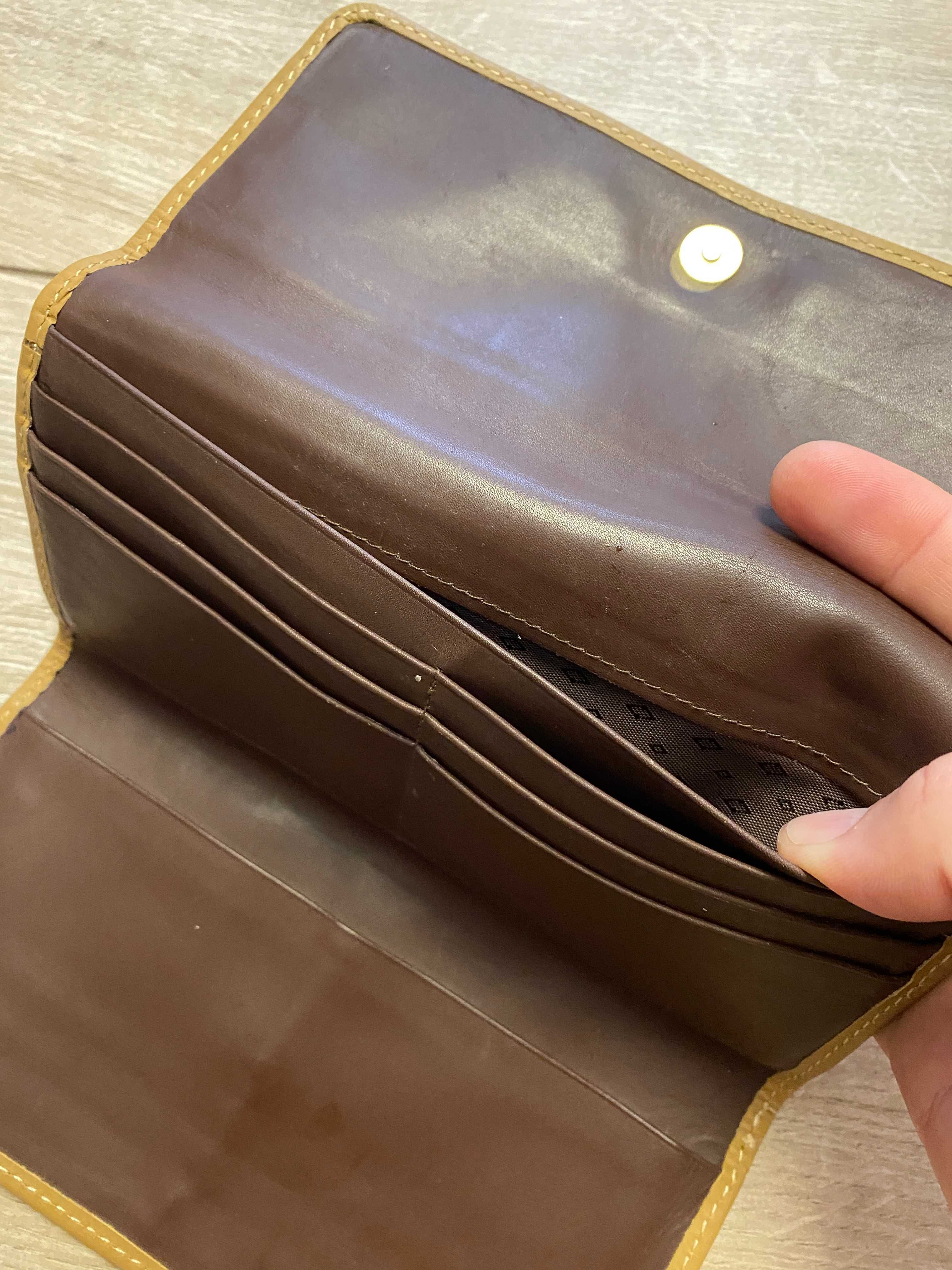 Редкий винтажный Кошелек Coach Bleecker Camel Combination Wallet