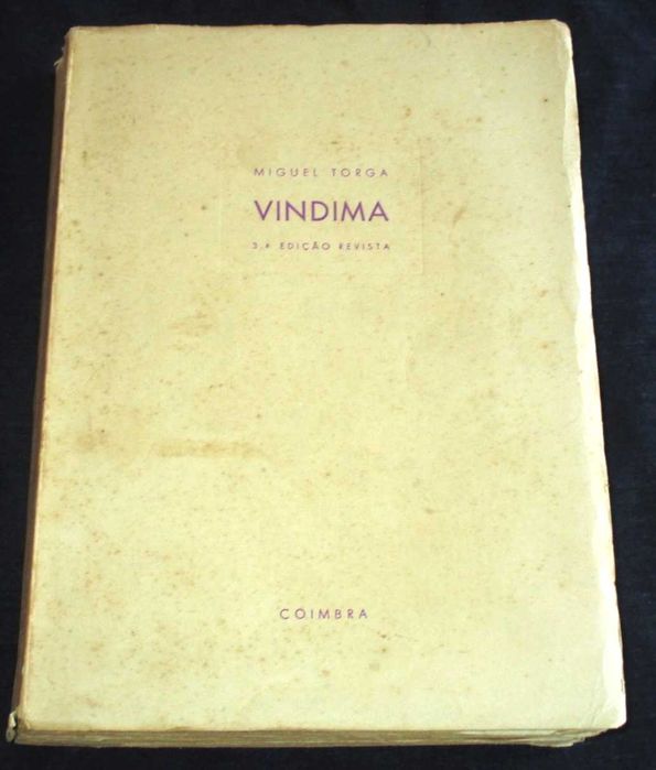 Livro Vindima Miguel Torga 3ª edição 1965