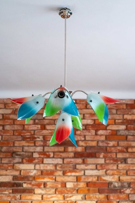 Żyrandol lata 60 New Look Pop-Art Mid-Century Vintage PRL